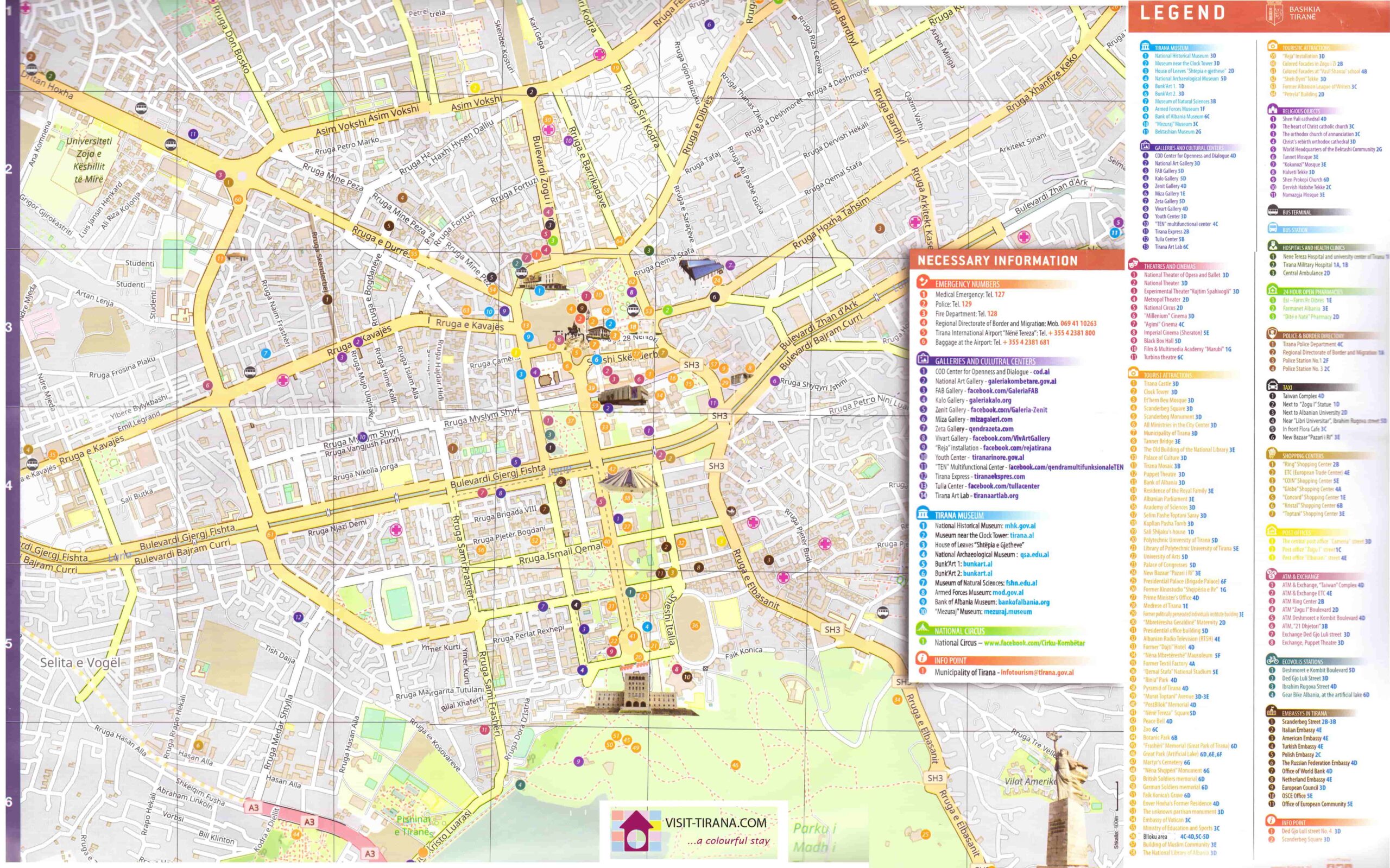 Tirana Map Visit Tirana Tirana Map Visit Tirana